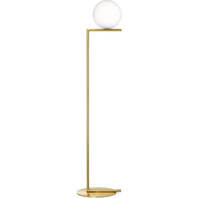 Flos IC lights F1 golvlampa krom, opal