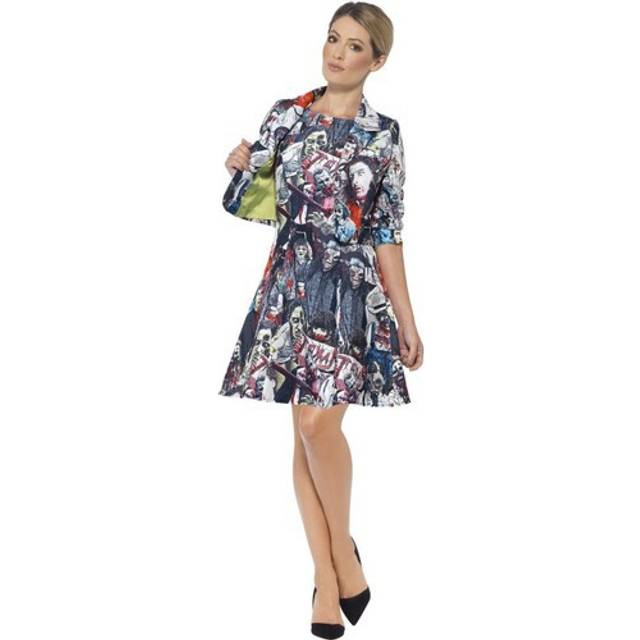 Uk 8-10 Multi-colour Zombie Suit -  dress suit fancy zombie halloween costume ladies stand out outfit womens