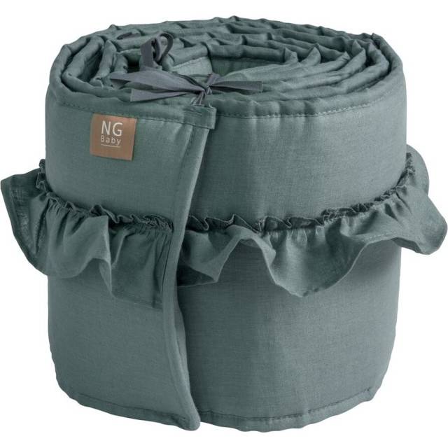 NG Baby - Spjälskydd Säng Mood Volang Light Grey - Grå