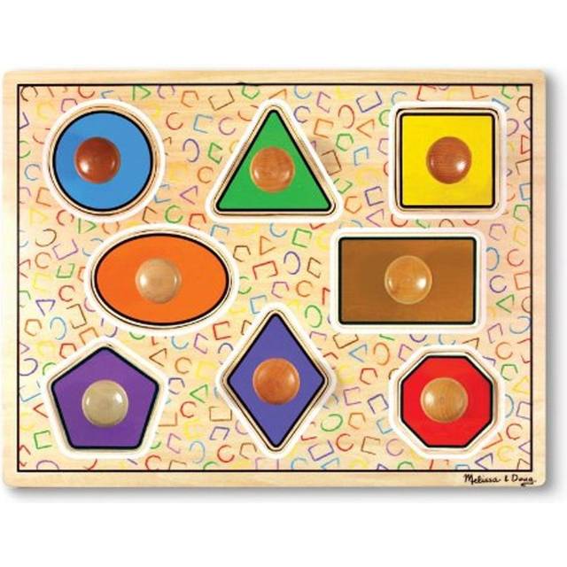 Melissa & Doug Geometric Shapes Large Peg Puzzle