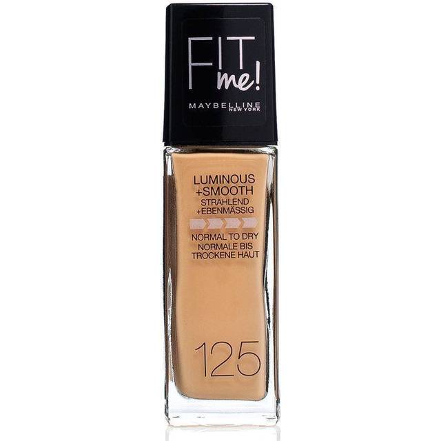 MAYBELLINE NEW YORK Fit Me! Flytande foundation med uppljusande och mjukgörande effekt Skugga 125 Nude Beige 30 ml