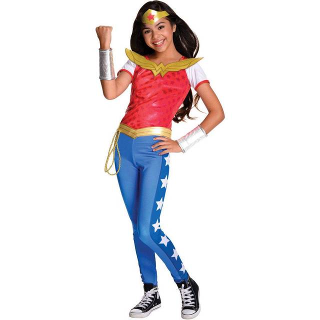 Girls DC Superhero Deluxe Wonder Woman Costume - Blue&#47;Red (L)