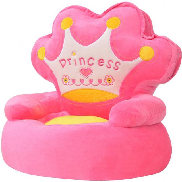 Barnstol i plysch prinsessa rosa
