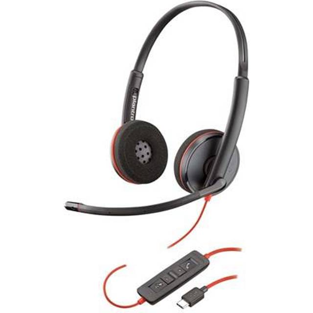 Poly Blackwire 3220 Stereo USB-C Headset +USB-C/A Adapter (Bulk) 8X228A6