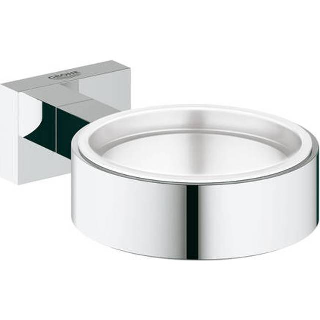 Grohe Essentials Cube Glass/Soap Dish Holder - Chrome