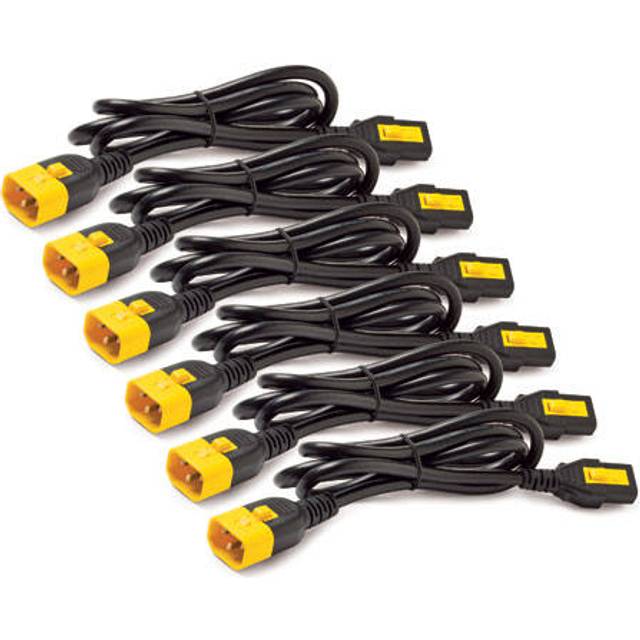 APC AP8702S-WW Power Cord Kit (6 ea), Locking, C13 to C14, 0.6m - AP8