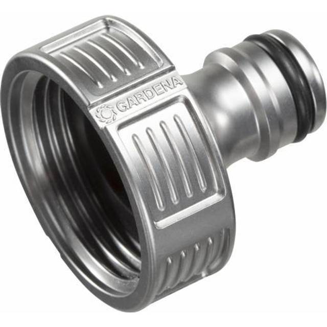 Gardena Premium-krananslutning 33,3 mm (G 1 tum): Adapter för vattenkranar, i metall, vattenflöde utan stänk, frostsäker, levereras förpackad (18242-20)