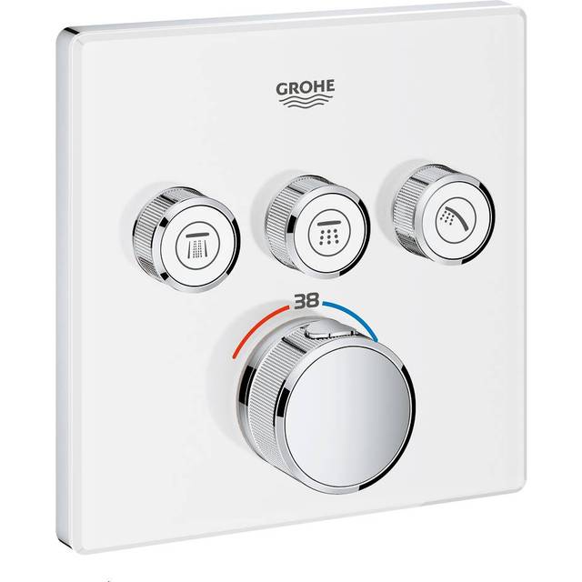Grohe Grotherm Smart Control Thermostatic Square Trim Moon White For 3 Outlets - 29157LS0 Concealed Body Required?: Not Required
