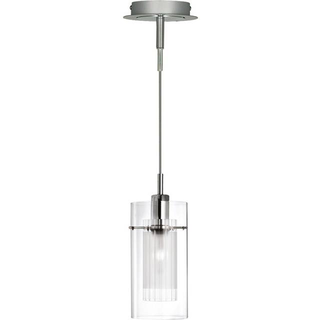Searchlight 2301SM Duo 2 - 1 Light Pendant With Smokey Outer/frosted I