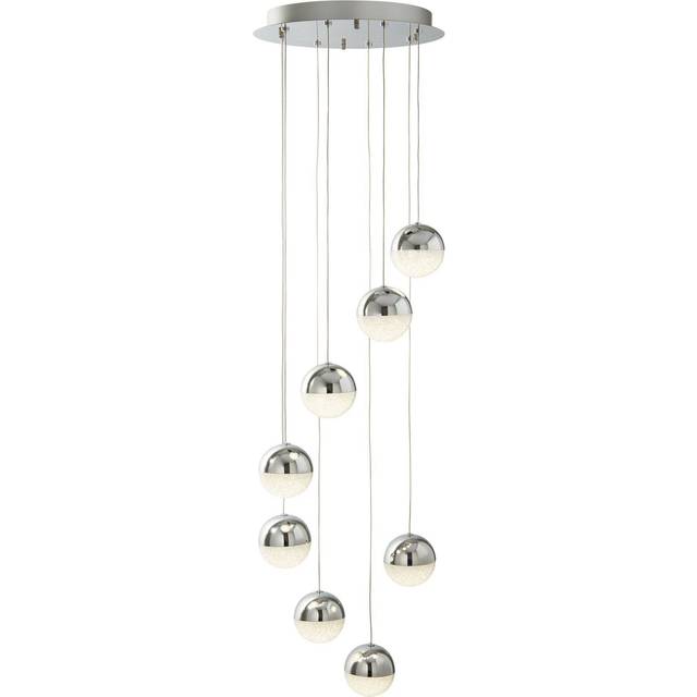 Searchlight 5848-8CC Marbles 8 Light Led Globe Mulit-drop Crushed Ice