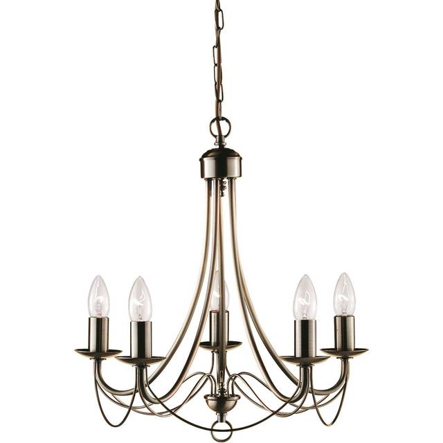 Searchlight 6345-5BK Maypole 5 Light Matt Black Fitting