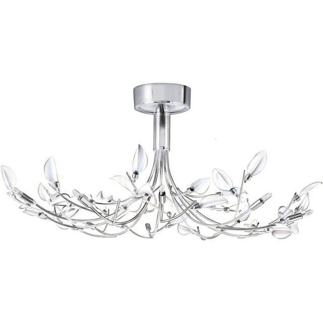 Searchlight 81510-10WH Wisteria 10 Light Chrome Fitting With White Fro