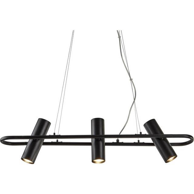 Searchlight 1893-3BK Telescope 3 Light Cylinder Shade Pendant Bar Matt
