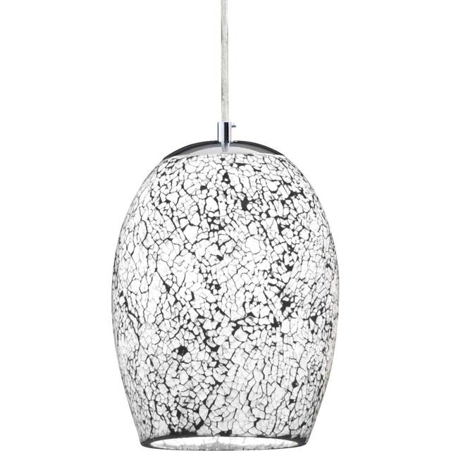 Searchlight 8069WH Crackle 1 Light Pendant White Mosaic Glass**Limited