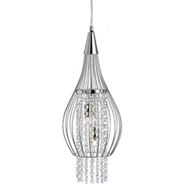 Searchlight 3242-2CC Rocket - 2 Light Cage Frame Pendant Chrome With C