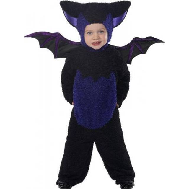 Smiffy's Toddler's Bat Costume, All In One Jumpsuit With Hood & Wings, Ages -  bat fancy dress costume halloween toddler child age kids outfit one