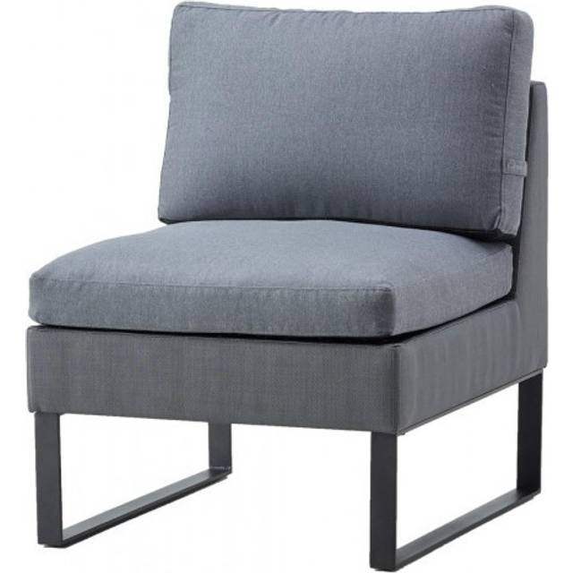 Cane-line Flex modulsoffa Grey, enkel, inkl. dynor - Grå
