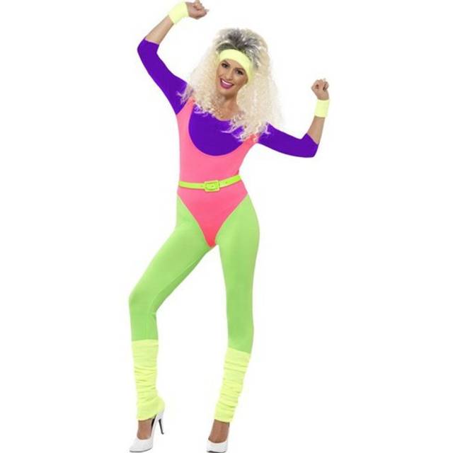 80s Work Out Costume, with Jumpsuit (XS)
