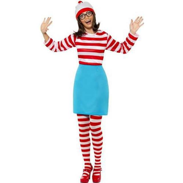 Medium Ladies Where's Wally? Wenda Costume -  wheres wenda costume fancy dress ladies womens outfit glasses licensed