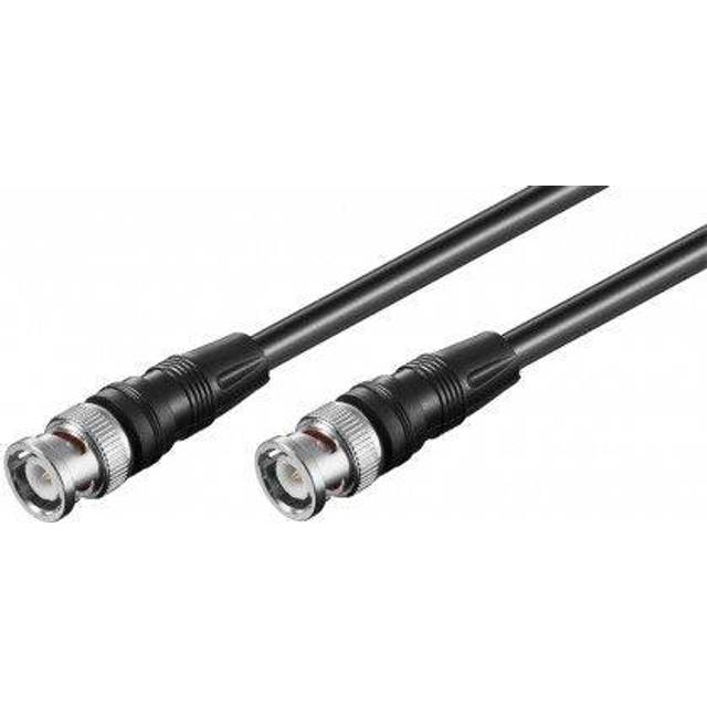 Goobay 50089 BNC kabel RG58 koaxialkabel 3 m/BNC kontakt till BNC kontakt/50 ohm koaxial kabel/svart skärmad BNC förlängningskabel 3 m