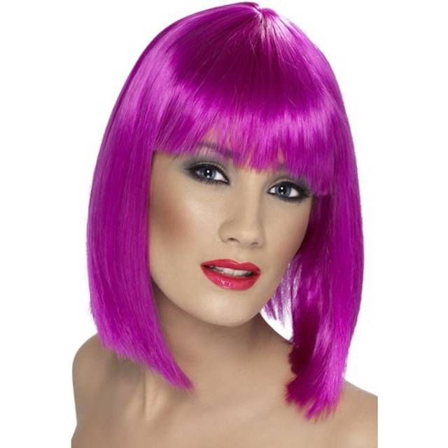 Glam wig, neon purple