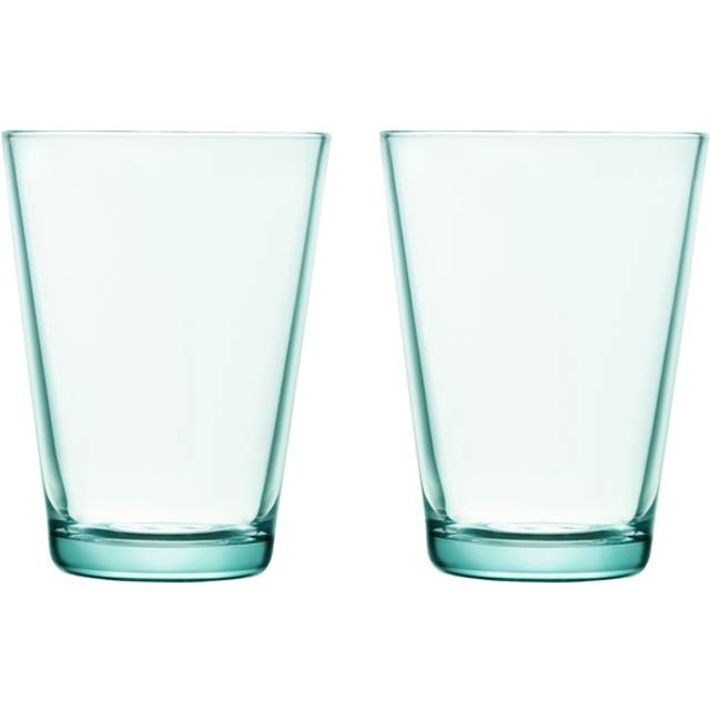 iittala - Kartio Longdrink Glas 40cl Set of 2 - wassergrün/H 12cm/0,4L - watergreen (12.0 x 9.0 x 9.0 x &#8960;9.0cm)