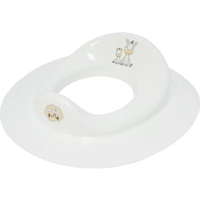 BIECO 11001706 - vit barntoalettsits med giraffmotiv, ca 32 x 36,5 x 5 cm, från 8 månader till 4 år