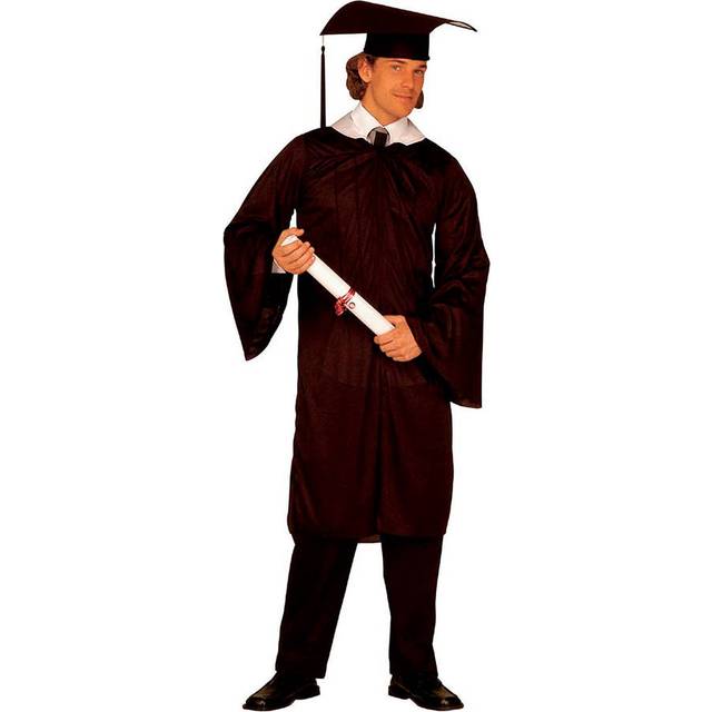 "Mens Graduate Costume Large Uk 42/44"" For Eton Cambridge School Fancy Dress -  robe costume phd student doctor hat attorney sz l"