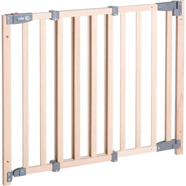 Protective Grid Baby Gate - Naturholz (82.5cm H x 118.5cm W x 6cm D)