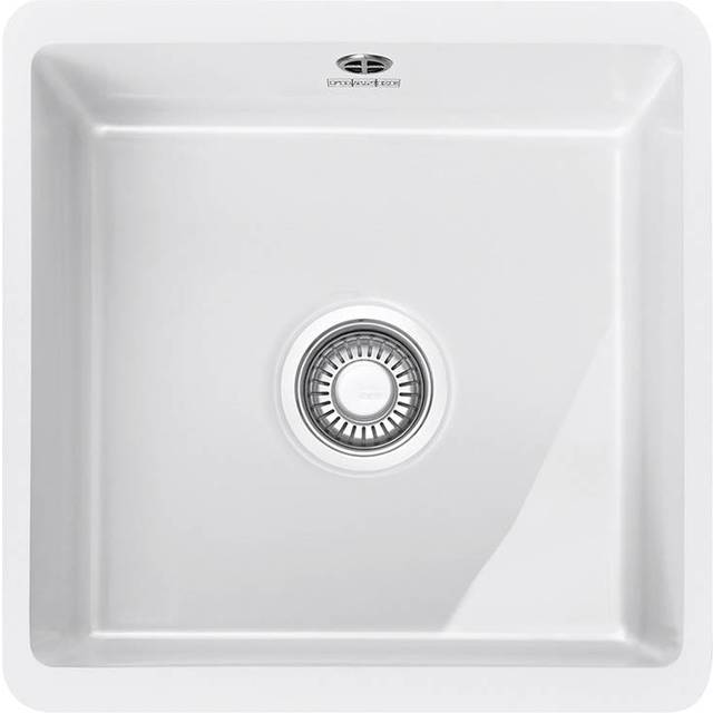 Franke KBK110 40 WH Kubus Single Bowl Ceramic Undermount Sink - WHITE