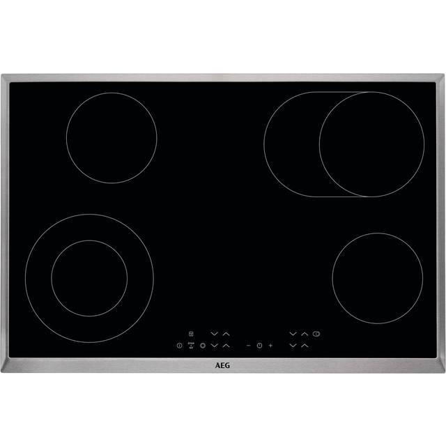 AEG HK834060XB 77cm Series 3000 4 Zone Ceramic Hob - STAINLESS STEEL