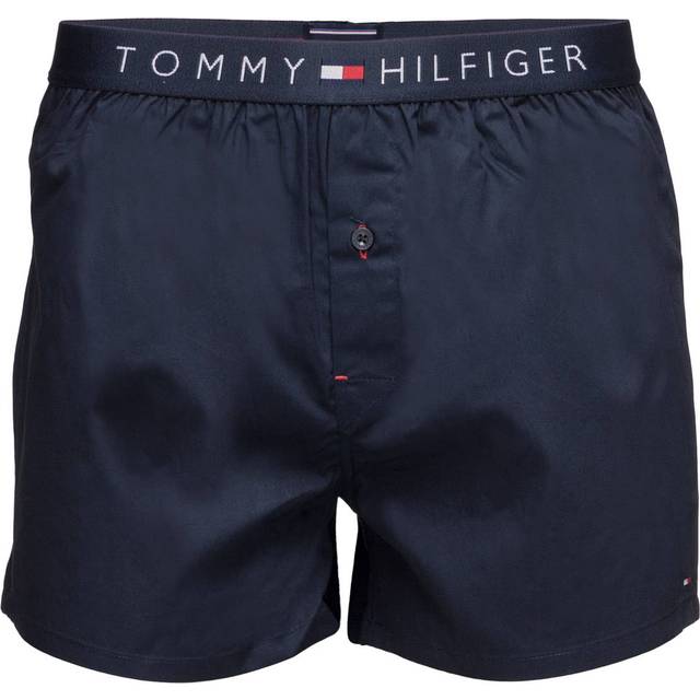 Tommy Hilfiger herr bomullsvävd boxerikon, Blå (marinblå kavajer), S