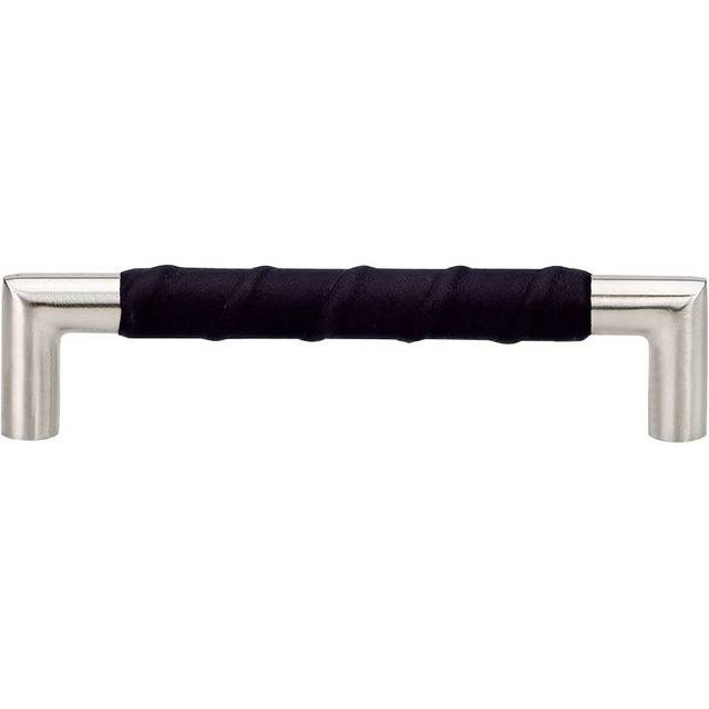 Beslag Design Handtag Norma 12 (Kulör: Rostfri/Läderlindat svart Storlek: cc128)