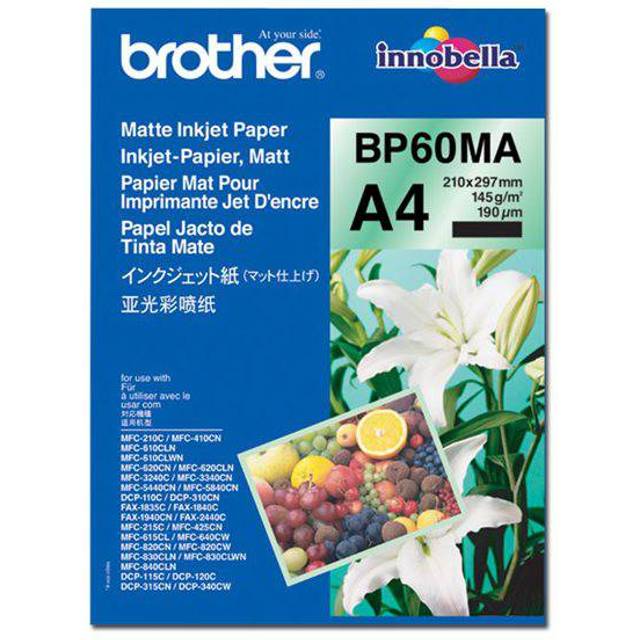 Brother BP60MA Matte Inkjet Paper - Matt - A4 (210 x 297 mm) - 145 g/m² - 25 ark papper - för Brother DCP-J1140, J1200, J1800, J4140, J926, J981, MFC-J2340, J3540, J3940, J4335, J739