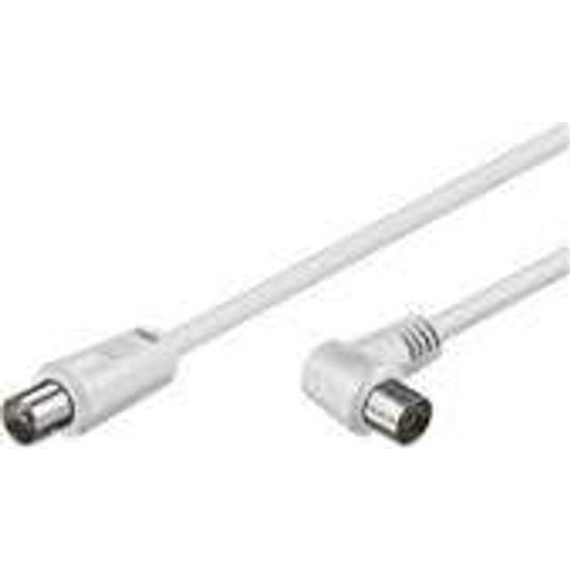 Goobay Vinklad antennkabel ( koaxial-plugg > koaxial-uttag 90°, 1.5 m