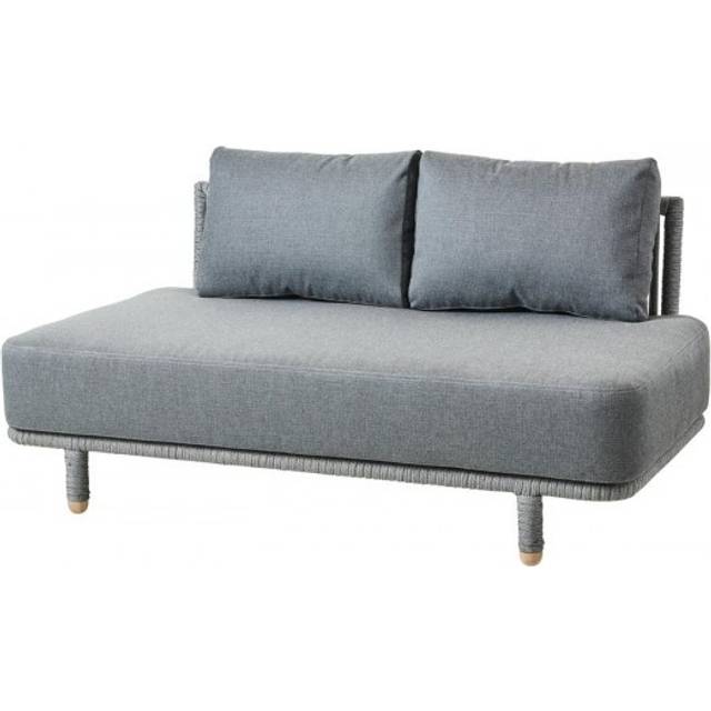 Cane-line Moments modular sofa 2-seater grey, middle, Cane-Line soft rope