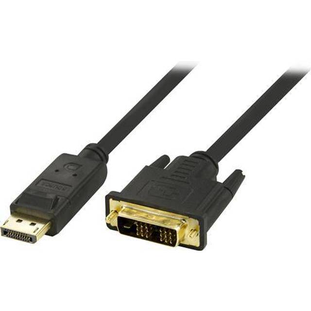 Deltaco Displayport Male - Dvi-d Single Link 18+1 2m Black - Ledning