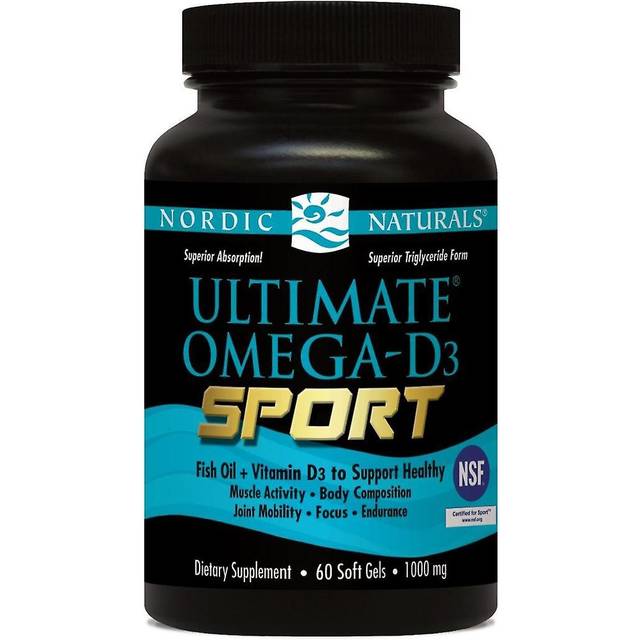 Nordic Naturals Ultimate Omega-D3 Sport - NSF Certified for Sport 1000 mg - 60 Softgels