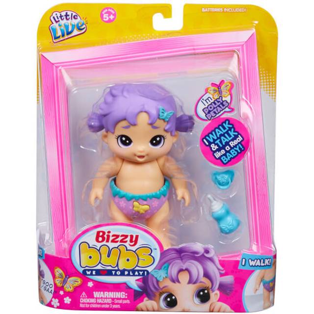 "Little Live Bizzy Bubs 28469 ""Walking Baby Polly Petals Doll"