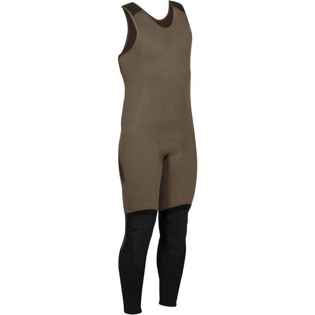 Men's Spearfishing Sleeveless Wetsuit 7 mm Neoprene SPF 500 Khaki