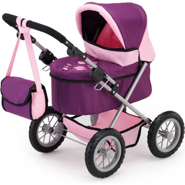 Bayer Design 13057AA Dolls Pram Trendy, stroller, foldable, height-adjustable handle, bag