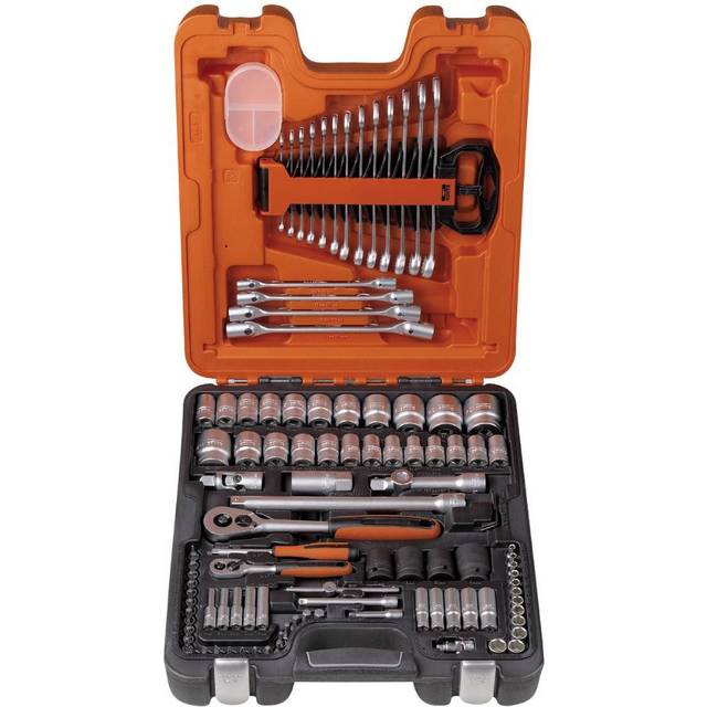 Bahco S106 Socket & Spanner Set of 106 AF & Metric 1/4 & 1/2in Drive