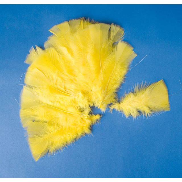 PBX2470042 - Playbox - Easter Feathers with Wire Yellow 48 Pcs