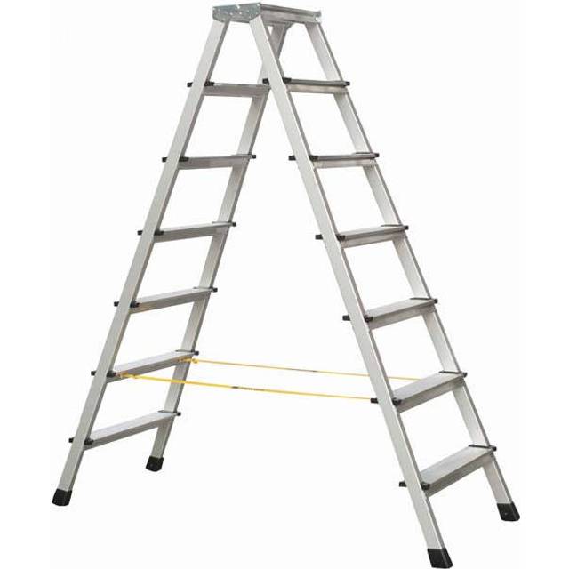 41267 Anodised Double-Sided Steps, Open 1.67m 2 x 7 Rungs ZAR41267 - Zarges