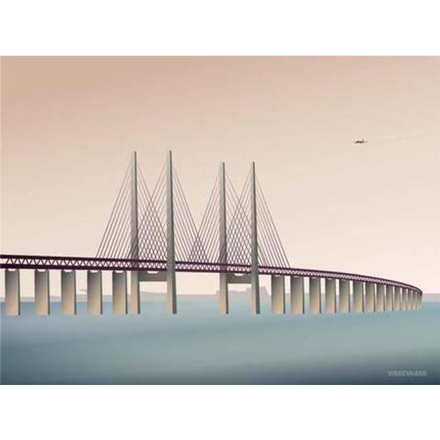 Vissevasse Affisch - 30x40 - Øresundsbron - Vissevasse - One Size - Affisch