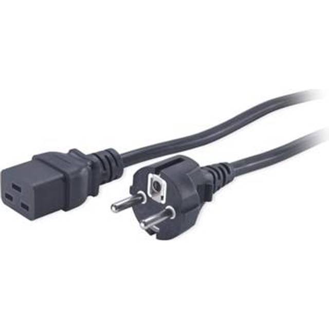 APC - Strömkabel - IEC 60320 C19 till power CEE 7/7 (hane) - AC 230 V - 2.5 m - svart - för P/N: SMT2200I-AR, SMT2200R2I-AR, SMT3000I-AR, SMT3000R2I-AR, SRT1500XLI, SRT2200XLI-KR