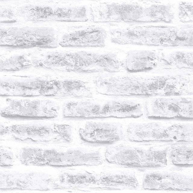 SUPERFRESCO EASY SFE BRICK WHITE WALLPAPER, White