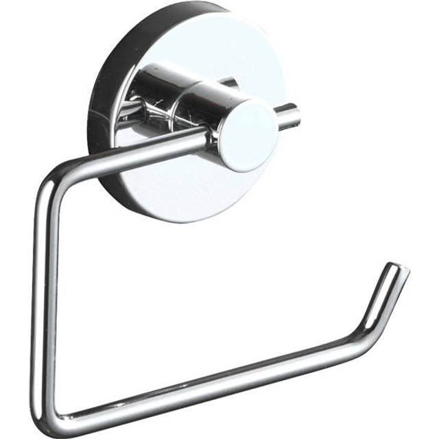 Wenko Vacuum-Loc Steel Toilet Roll Holder, Fixing Without Drilling, Strong Hold