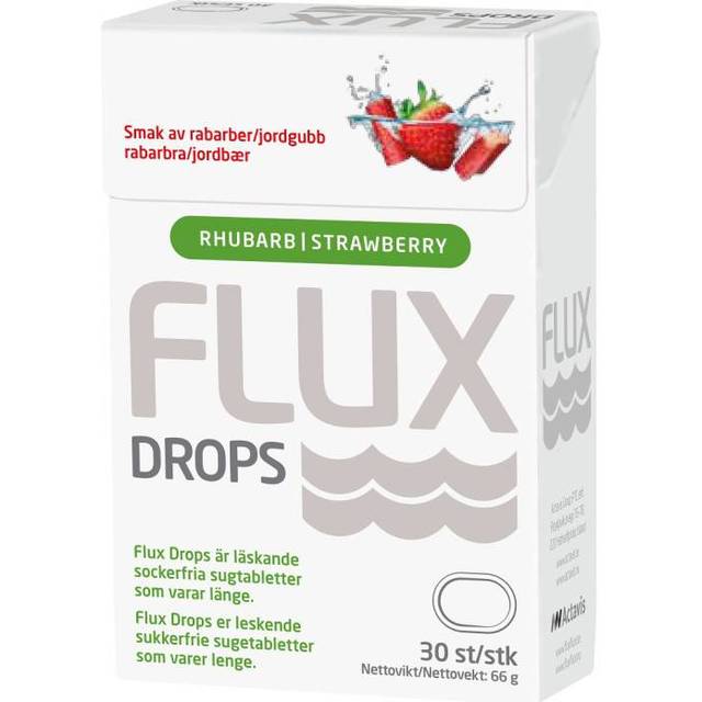 Flux Drops jordgubb/rabarber 30 st