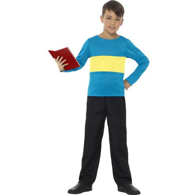 Where's wally red white striped top boy's world book day fancy dress costume